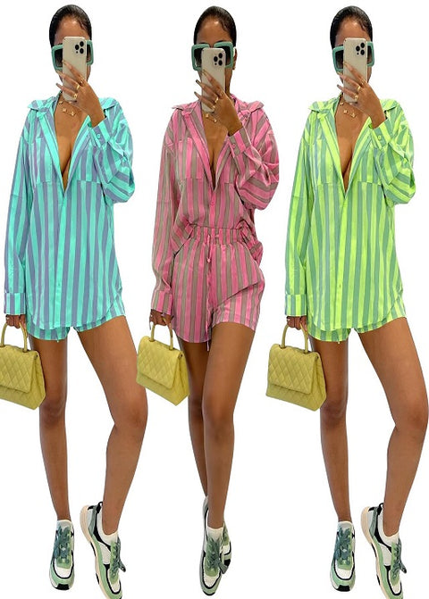 New Fashion Print Elastic Short Rock Style 2 Piece Set CODE: KAR2288