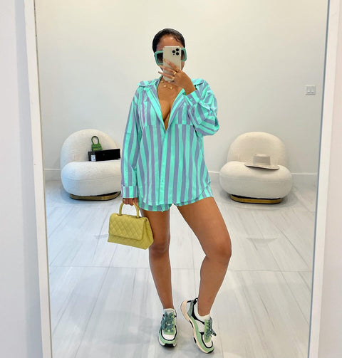 New Fashion Print Elastic Short Rock Style 2 Piece Set CODE: KAR2288