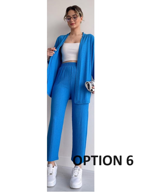 Summer Fashion Wrist Sleeve Top And Pant 2 Piece Set CODE: KAR2289