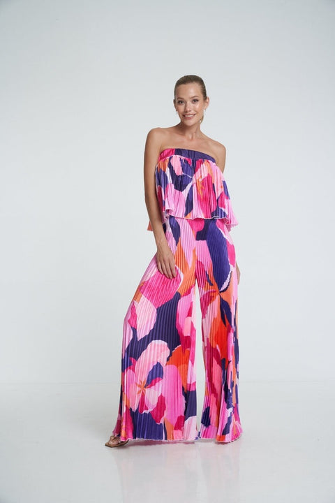 New Arrival Summer Print Sleeveless Top And Pant Two Piece Set CODE: KAR2292