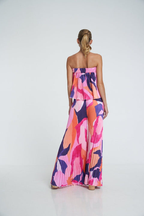 New Arrival Summer Print Sleeveless Top And Pant Two Piece Set CODE: KAR2292