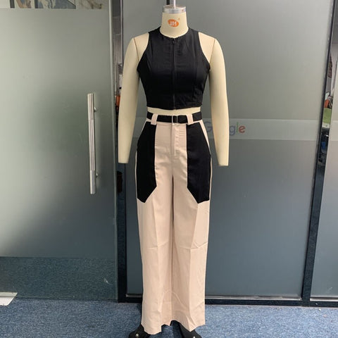 New Arrival Matching Solid Color Top And Pant Two Piece Set CODE: KAR2299