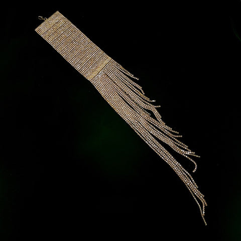 New Hyperbole Long Tassel Rhinestone Fancy Bracelet CODE: KAR2304