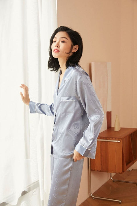 Autumn Ins Wind Thin Net Pajama Set CODE: KAR2312