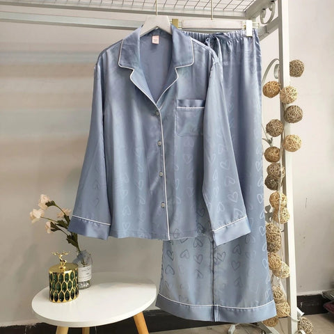 Autumn Ins Wind Thin Net Pajama Set CODE: KAR2312
