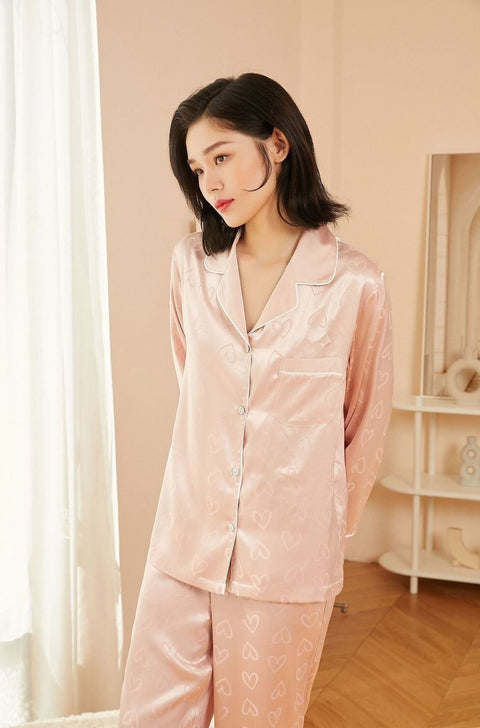 Autumn Ins Wind Thin Net Pajama Set CODE: KAR2312