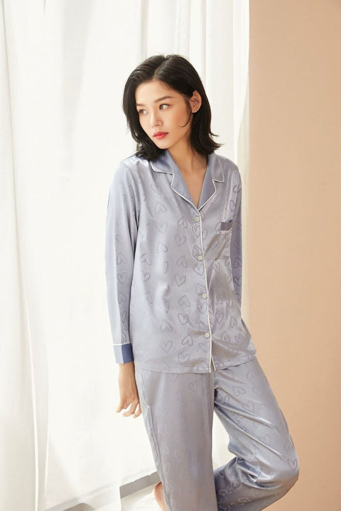 Autumn Ins Wind Thin Net Pajama Set CODE: KAR2312