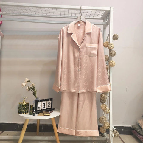 Autumn Ins Wind Thin Net Pajama Set CODE: KAR2312