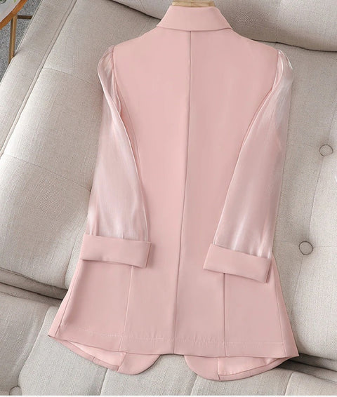 New Summer One Button Short Casual Three-Quarter Sleeve Blazer CODE: KAR2314