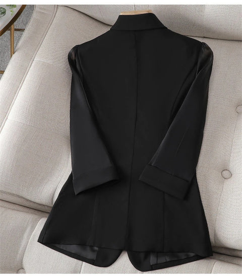 New Summer One Button Short Casual Three-Quarter Sleeve Blazer CODE: KAR2314