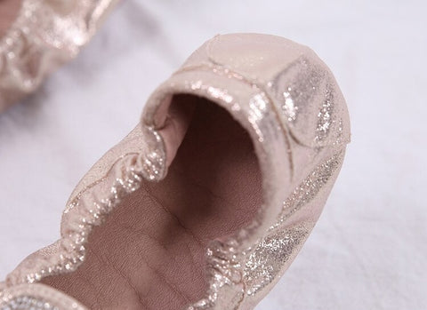 New rhinestone Sequined Cloth crystal foldable ballet flat shoe CODE: KAR2323