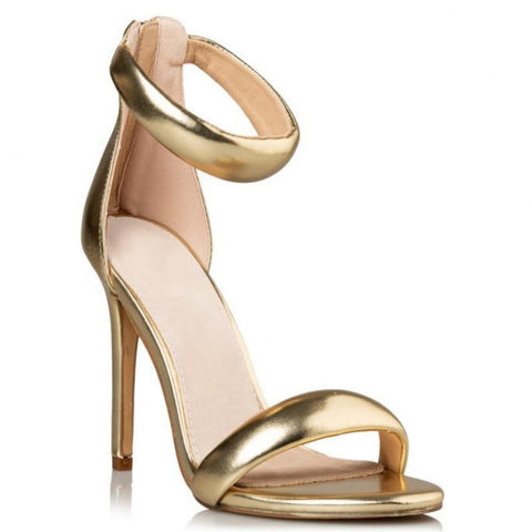 New Style Slim High Heel Gold Sandal CODE: KAR2330
