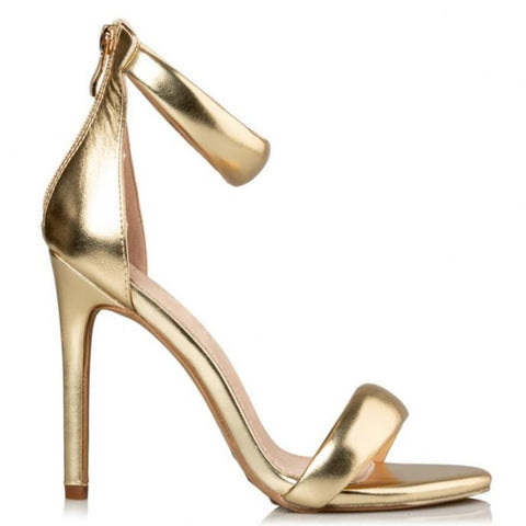 New Style Slim High Heel Gold Sandal CODE: KAR2330