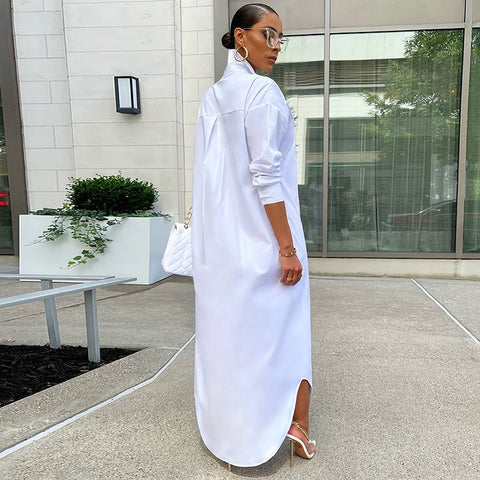 Autumn/Winter New Fashion Casual Solid Color Long Coat Dress CODE: KAR2331
