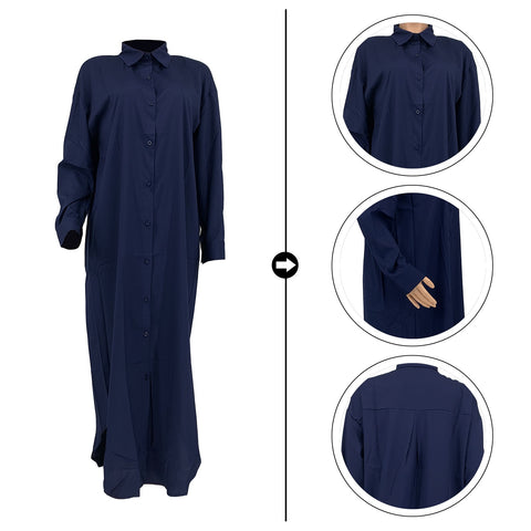 Autumn/Winter New Fashion Casual Solid Color Long Coat Dress CODE: KAR2331