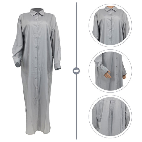 Autumn/Winter New Fashion Casual Solid Color Long Coat Dress CODE: KAR2331