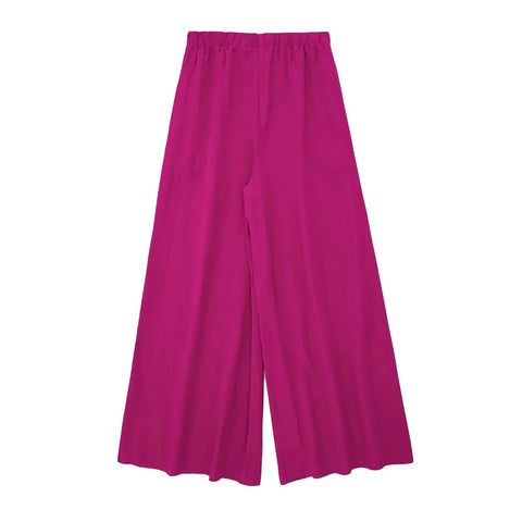 Summer Linen Fashion Loose Top Pocket Linen Wide Leg Pant 2-Piece Set CODE: KAR2335