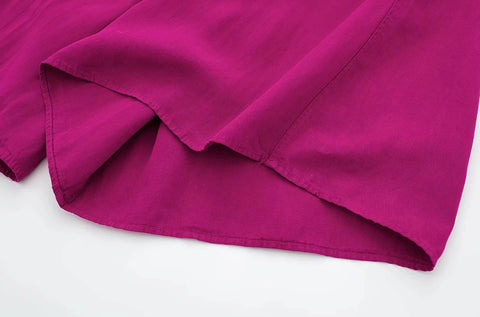 Summer Linen Fashion Loose Top Pocket Linen Wide Leg Pant 2-Piece Set CODE: KAR2335