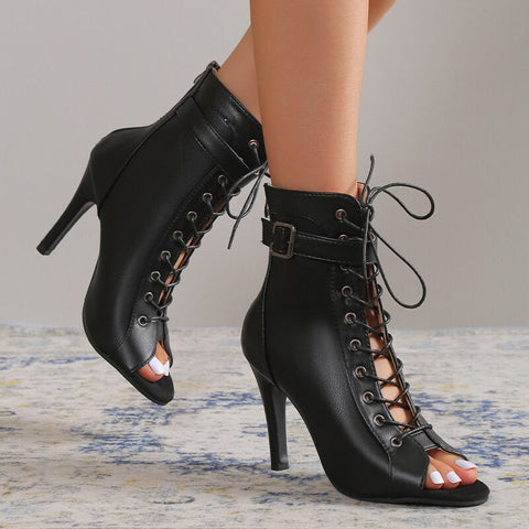 Sexy Thin High Heel Zipper Short Boot CODE: READY1102