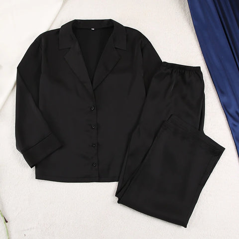 Sexy Single-Breasted Low Cut Long Sleeve Suit Wide Leg Pant Oversized Set CODE: KAR2346
