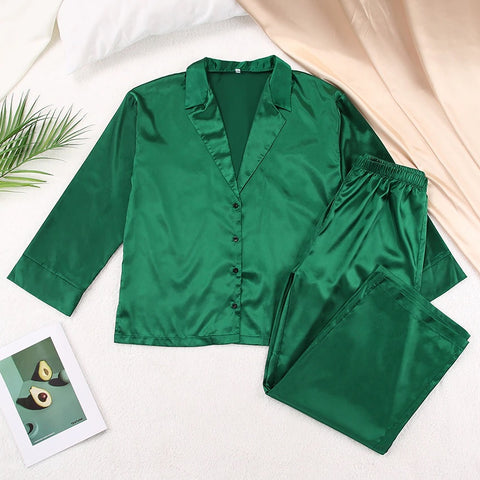 Sexy Single-Breasted Low Cut Long Sleeve Suit Wide Leg Pant Oversized Set CODE: KAR2346