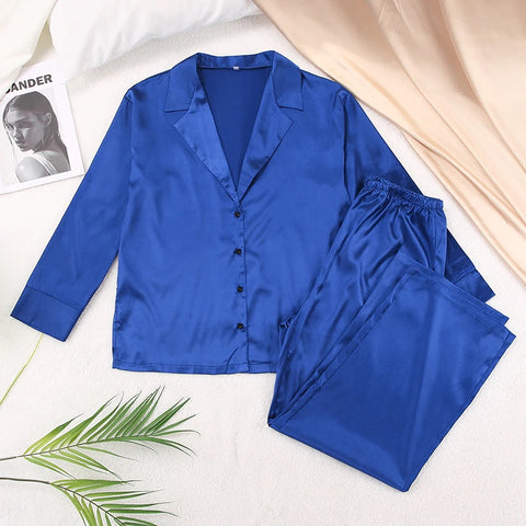 Sexy Single-Breasted Low Cut Long Sleeve Suit Wide Leg Pant Oversized Set CODE: KAR2346