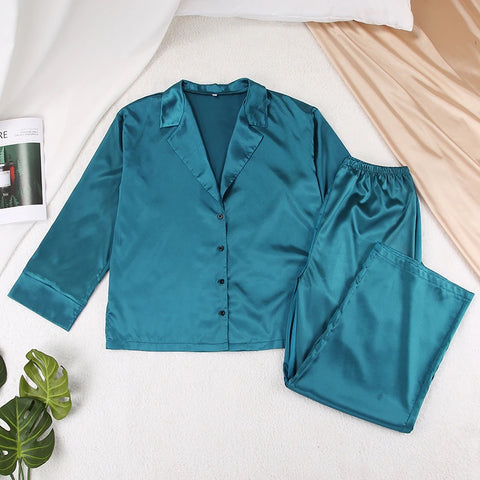 Sexy Single-Breasted Low Cut Long Sleeve Suit Wide Leg Pant Oversized Set CODE: KAR2346