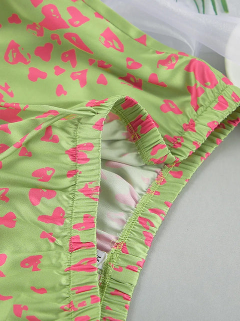 Summer Fashion Print Casual Loose Long Sleeve Suits  Trouser 2 Piece Set CODE: KAR2350
