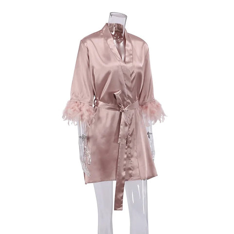 New Feather Lingerie Kimono Dress CODE: KAR2354