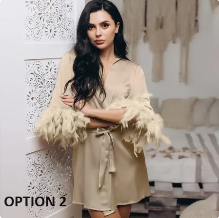 New Feather Lingerie Kimono Dress CODE: KAR2354