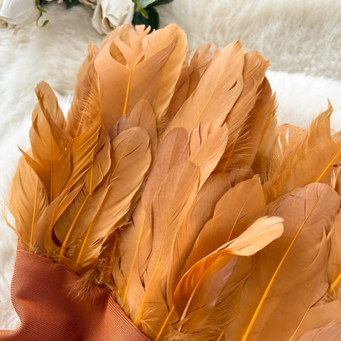 Sexy Slim Strapless Off Shoulder Sleeveless Zipper Three Dimensional Feathers Midi dress CODE: KAR2361