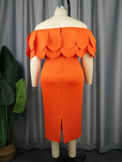 Summer New Off Shoulder Sheath Sexy Ruffles Dress CODE: KAR2363