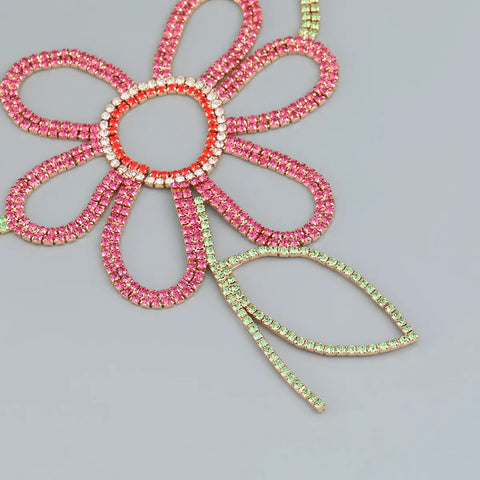 New Colorful Daisy Flower Pendant Choker Necklace CODE: KAR2365