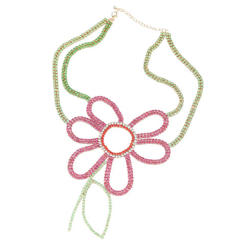 Colorful Daisy Flower Pendant Necklace CODE: READY1363