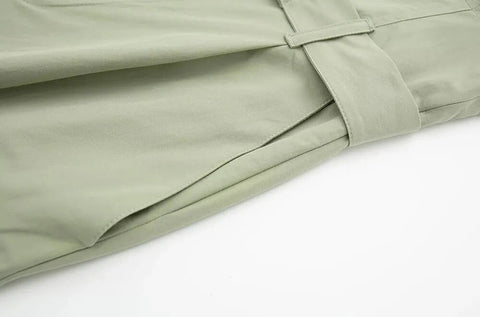 Sexy Fashion Straight Neck Side Patch Pockets With Belt Strapless Cargo Jumpsuit CODE: KAR2379