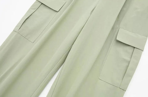 Sexy Fashion Straight Neck Side Patch Pockets With Belt Strapless Cargo Jumpsuit CODE: KAR2379