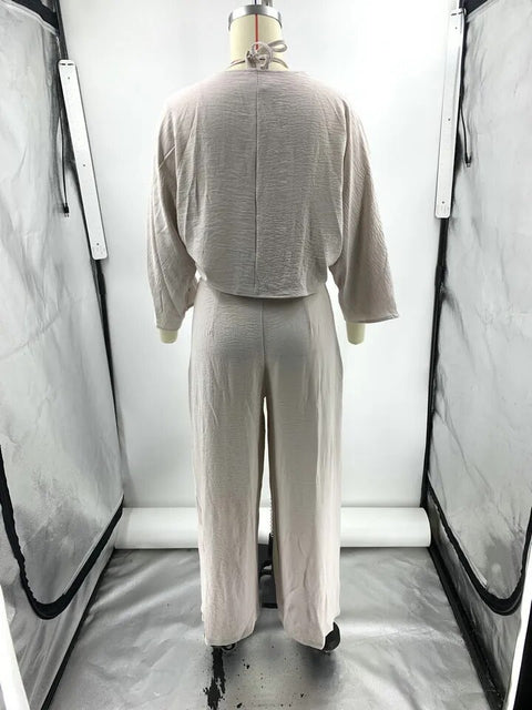Summer Elegant Sexy Casual Kaftan Leisure Top And Pant Two Piece Set CODE: KAR2381