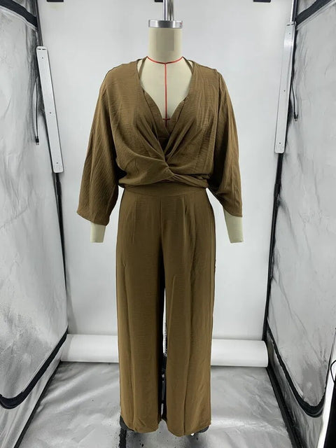 Summer Elegant Sexy Casual Kaftan Leisure Top And Pant Two Piece Set CODE: KAR2381