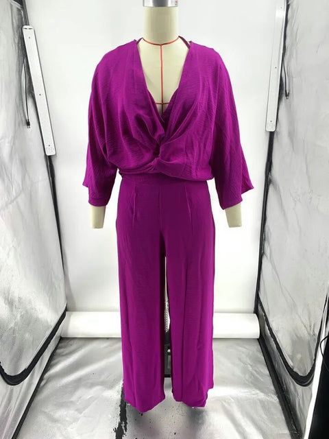 Summer Elegant Sexy Casual Kaftan Leisure Top And Pant Two Piece Set CODE: KAR2381