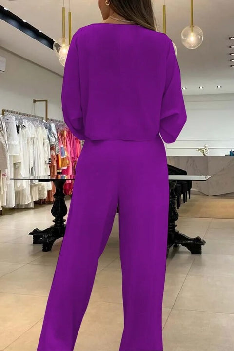 Summer Elegant Sexy Casual Kaftan Leisure Top And Pant Two Piece Set CODE: KAR2381