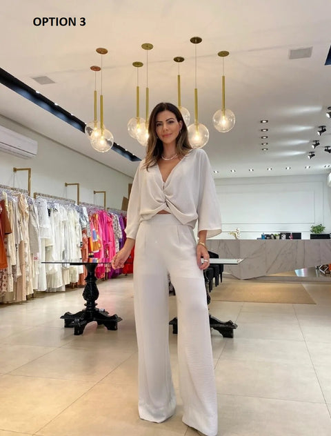 Summer Elegant Sexy Casual Kaftan Leisure Top And Pant Two Piece Set CODE: KAR2381