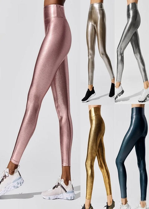 Sexy Metallic Luster High Waist Shiny Tight Pant CODE: KAR2393
