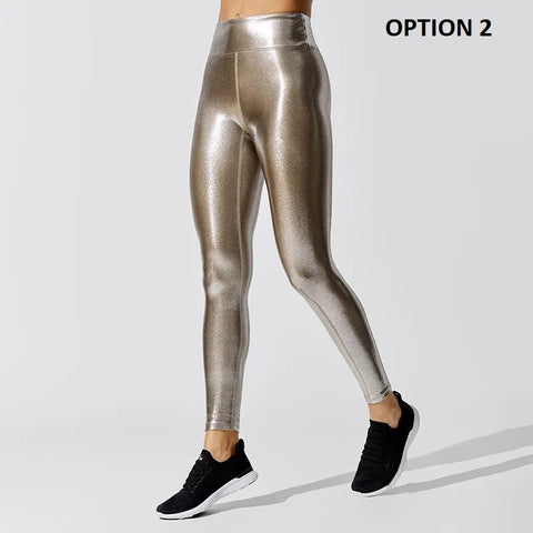 Sexy Metallic Luster High Waist Shiny Tight Pant CODE: KAR2393