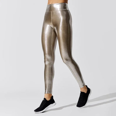 Sexy Metallic Luster High Waist Shiny Tight Pant CODE: KAR2393