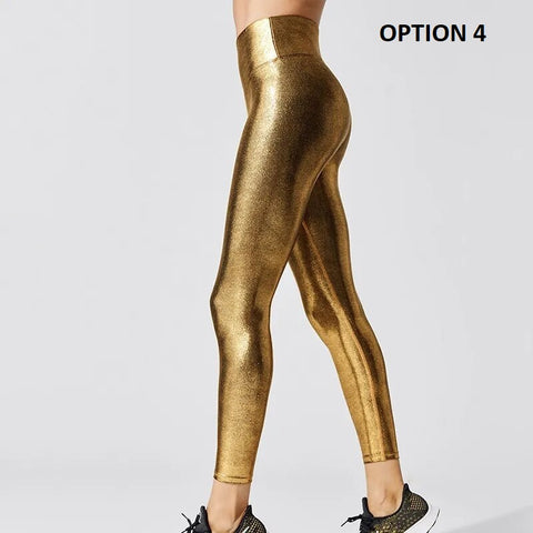 Sexy Metallic Luster High Waist Shiny Tight Pant CODE: KAR2393