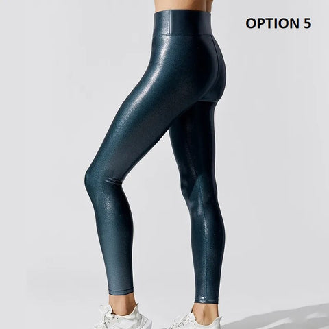 Sexy Metallic Luster High Waist Shiny Tight Pant CODE: KAR2393