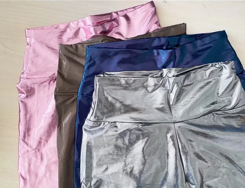Sexy Metallic Luster High Waist Shiny Tight Pant CODE: KAR2393
