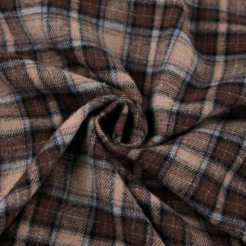 New Autumn Shacket Oversized Long Plaid Shirt CODE: KAR2394