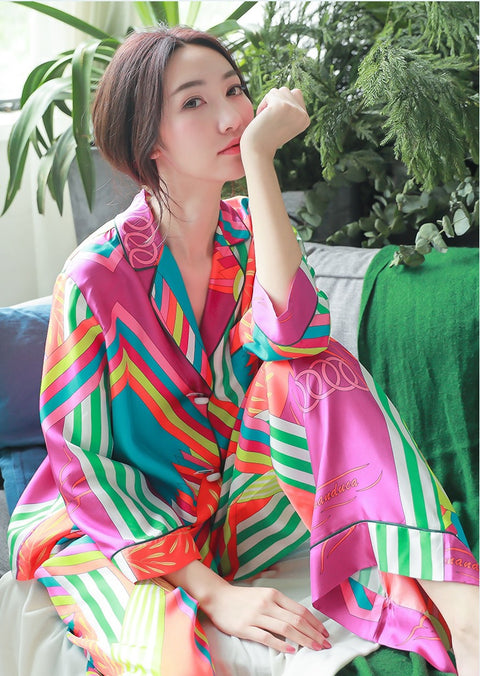 New Luxury Long Sleeve Oversize Turn Down Collar Shirt With Pant CODE: KAR2399