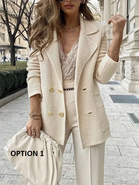 Autumn Winter Fashion Double Breasted Button Casual Long Sleeve Jacket CODE: KAR2401